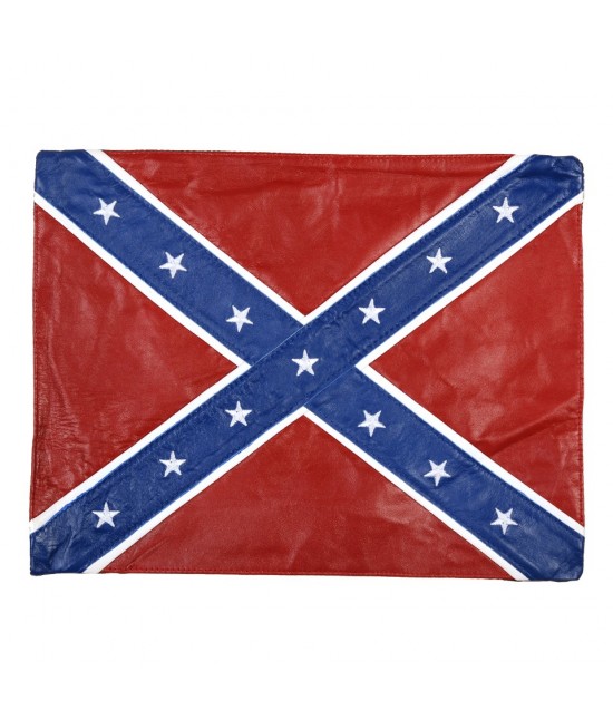 Patch Cuir Drapeau Rebel 