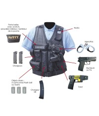 Gilet Forces Intervention avec Holster pour PA ou Taser