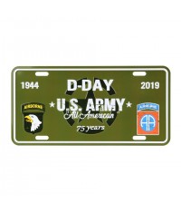 Plaque d'Immatriculation en métal DDAY US ARMY