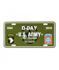 Plaque d'Immatriculation en métal DDAY US ARMY