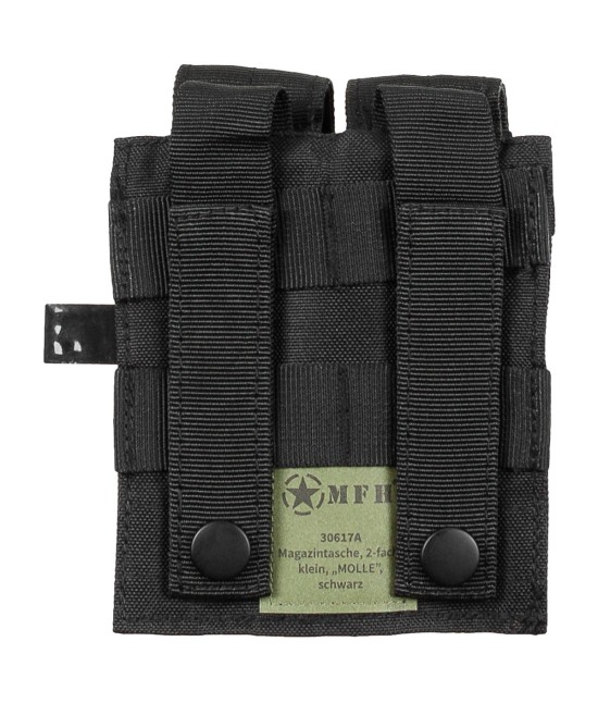 Porte Chargeurs Double PA Attache Molle Noir - Militaria Import