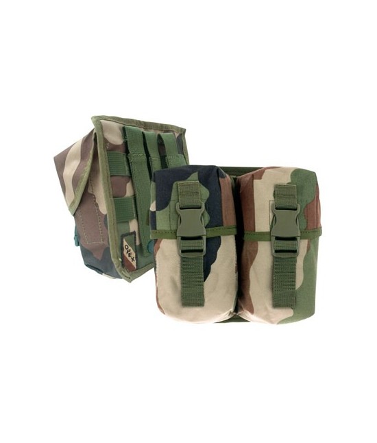 Porte Chargeurs Double PA Attache Molle Noir - Militaria Import