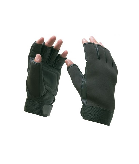 Gants Intervention Cuir noir - La Tranchée Militaire