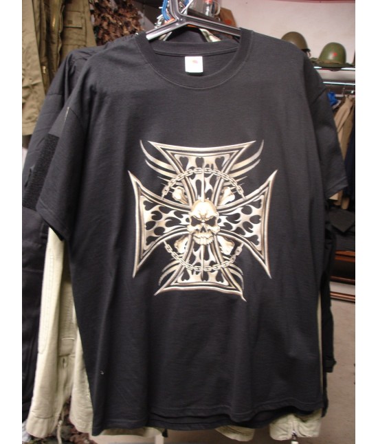 T SHIRT SKULL & IRON CROSS T SHIRT SKULL & IRON CROSS