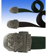 CEINTURE BOUCLE GRAVÉE TROUPE MARINE