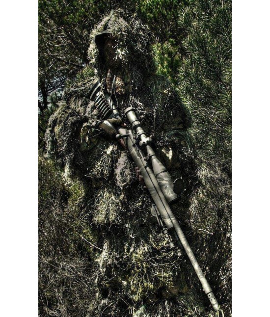 tenue ghillie veste sniper camouflage militaire airsoft