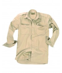 CHEMISE TROPICALE BEIGE - Manches longues
