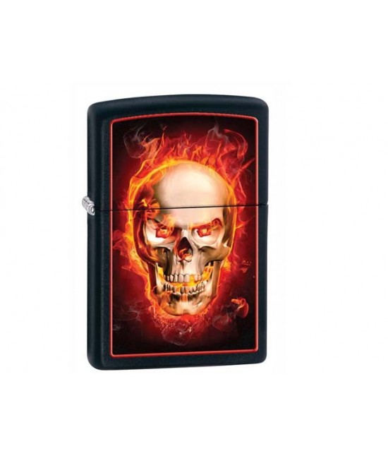 BRIQUET ZIPPO BURNING SKULL BRIQUET ZIPPO BURNING SKULL