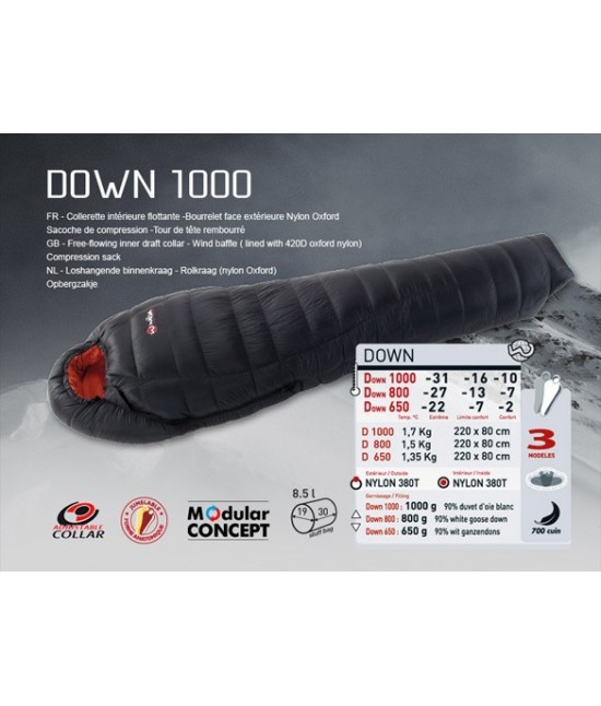 SAC DE COUCHAGE DUVET WILSA DOWN 1000