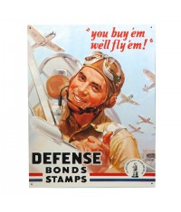 PLAQUE EN METAL - DEFENCE BONDS STAMPS