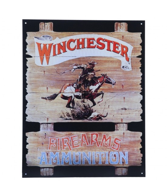 PLAQUE EN METAL - WINCHESTER FIREARMS