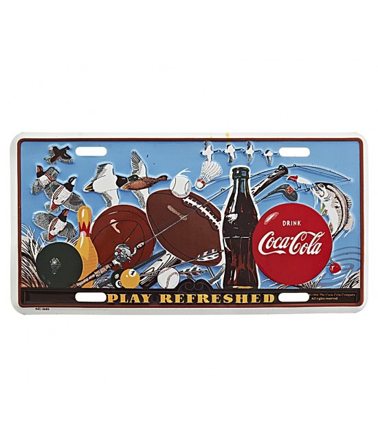 PLAQUE IMMATRICULATION COCA COLA