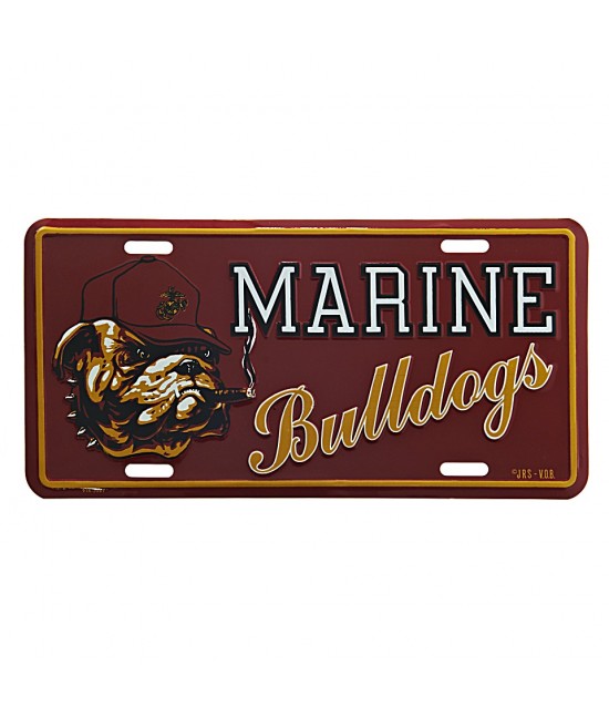 PLAQUE IMMATRICULATION MARINE BULLDOG