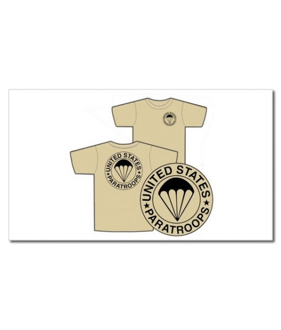 TSHIRT US PARATROOPS - TAN