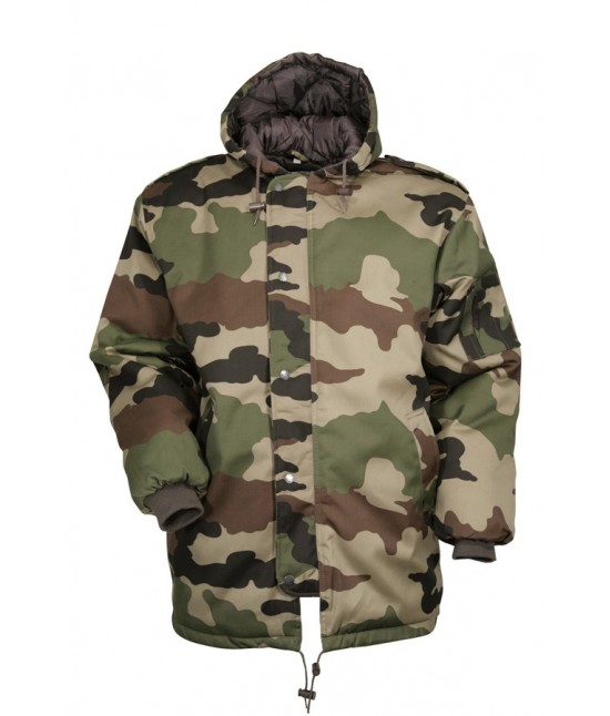 Parka Dubon avec capuche - noir ou camouflage - Militaria Import