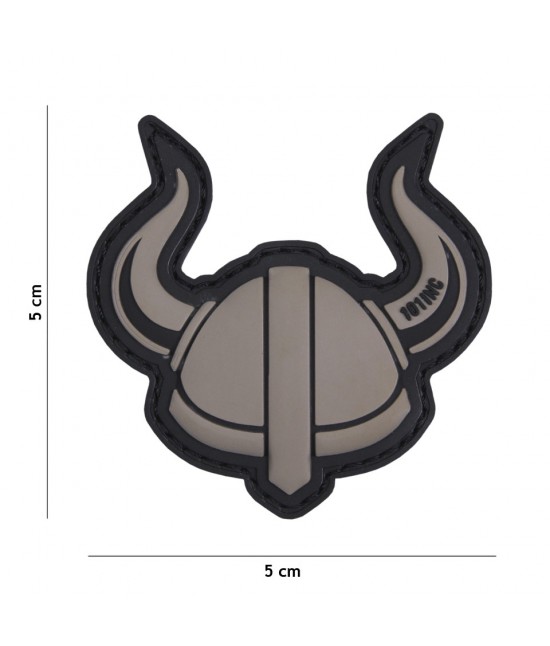 PATCH VIKING HELMET GRIS