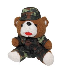 OURS EN PELUCHE AVEC TREILLIS CAMO