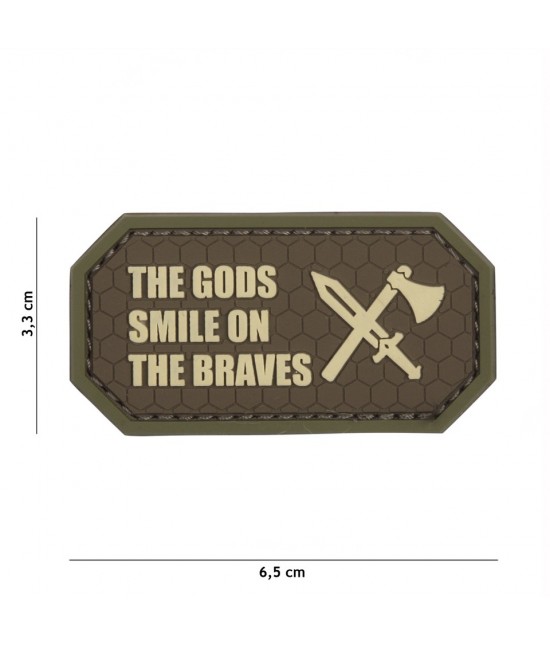 Patch 3D PVC Les Dieux sourient aux braves Marron