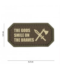 Patch 3D PVC Les Dieux sourient aux braves Marron