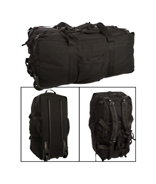 SAC COMMANDO ROULETTES 118L Noir