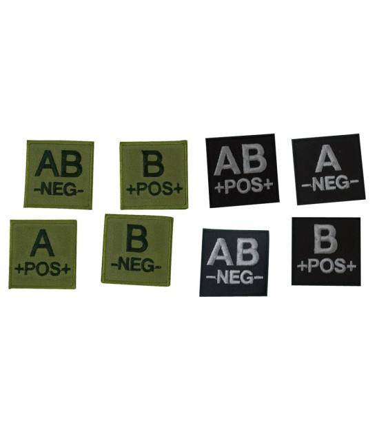 BADGE VELCRO MILITAIRE GROUPE SANGUIN BADGE VELCRO MILITAIRE GROUPE SANGUIN